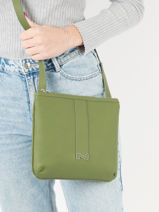 Cross Body Tas N City Leder Nathan baume Groen n city 8-vue-porte