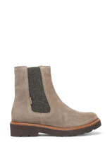 Enkellaarsjes Evrard Velours Uit Leder Mephisto Beige men P5143470