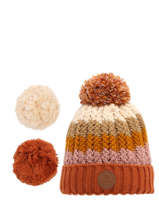Muts Met Verwisselbare Pompon Cabaia Oranje hats 75700