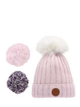 Muts Met Verwisselbare Pompon Cabaia Roze hats KYRROYAL
