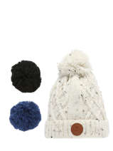 Muts Met Verwisselbare Pompon Cabaia Wit hats APPLETIN