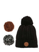 Muts Met Verwisselbare Pompon Cabaia Zwart hats 56150GY