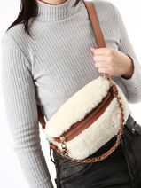 Heuptasje Slater Shearling Leder Michael kors Beige slater H3G04M0F-vue-porte