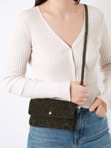 Cross Body Tas Velvet Leder Milano Groen velvet VE23067L-vue-porte