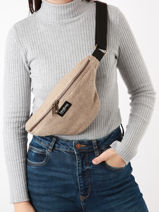 Heuptasje Hindbag Beige wool W-vue-porte