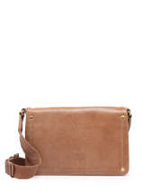 Cross Body Tas Boston Leder Basilic pepper Beige boston BBOS02