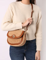 Cross Body Tas Ciao Boum Fur Miniprix Beige ciao boum fur 647-vue-porte