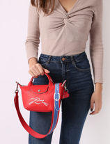 Longchamp Le pliage jockey Handtas Rood-vue-porte