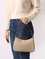 Schoudertas Danni 26 Leder Lauren ralph lauren Beige danni 31883768-vue-porte