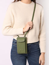 Telefoonetui Pocket Leder Nathan baume Groen egee 3-vue-porte