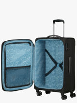 Soepele Reiskoffer Pulsonic American tourister Zwart pulsonic 146517-vue-porte