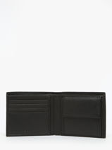 Portefeuille Iconic Leder Hugo boss Zwart grained HLM416A-vue-porte