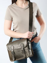 Cross Body Tas La Sacoche S Granite Leder Paul marius Goud granite SACOSGRA-vue-porte