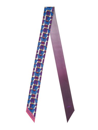 Longchamp Soie unie Foulard Blauw