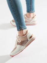 Sneakers Uit Leder Michael kors Roze women R4ALFS1D-vue-porte