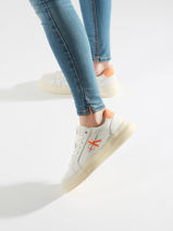 Sneakers Uit Leder Calvin klein jeans Wit women 82302W-vue-porte