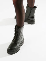 Boots Uit Leder Calvin klein jeans Zwart accessoires 12850GT-vue-porte