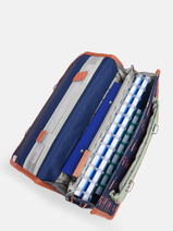 Boekentas 1 Compartiment Cameleon Blauw retro PBRECA32-vue-porte