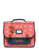 Boekentas 2 Compartimenten Cameleon Roze retro PBRECA35