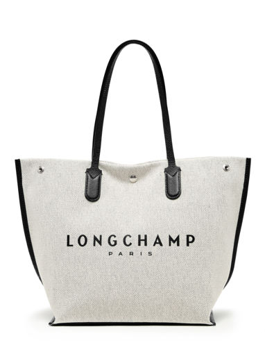 Longchamp Essential toile Schoudertas Wit
