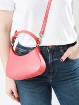 Cross Body Tas Caviar Leder Milano Rood caviar CA23118-vue-porte