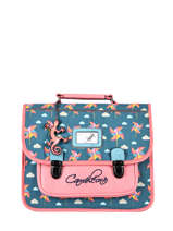 Boekentas 1 Compartiment Cameleon Blauw retro PBRECA32