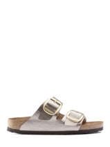 Slippers Arizona Big Buckle Birkenstock Zilver women 1020882