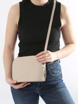 Cross Body Tas Lilou Leder Nathan baume Beige egee 2-vue-porte