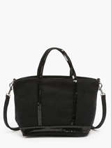 Cross Body Tas Baby Cabas Linnen Vanessa bruno Zwart cabas lin 31V40410