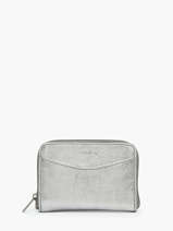 Portemonnee Leder Etincelle Irisée Etrier Zilver etincelle irisee 74701