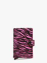 Mini Kaarthouder Zebra Leder Secrid Roze zebra MZE