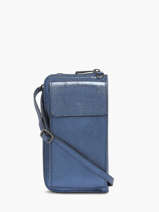 Telefoonetui /cross Body Leder Milano Blauw nine NI23068