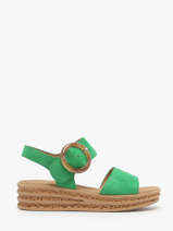 Sandalen Met Platformzool Uit Leder Gabor Groen women 31