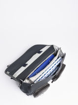 Boekentas 2 Compartimenten Cameleon Blauw vintage urban PBVBCA35-vue-porte