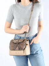 Handtas M Ninon Python Lancel Beige ninon A09370-vue-porte