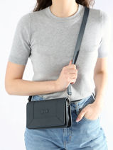 Cross Body Tas Maastricht Leder Nathan baume Blauw mondrian 4-vue-porte