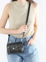 Cross Body Tas Mini Indispensable clipse Leder Paul marius Zwart eclipse MINIECL-vue-porte