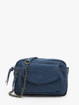 Cross Body Tas Codette Katoen Pieces Blauw codette 17150467