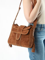 Cross Body Tas Jim Leder Great by sandie Beige jim LAM-vue-porte