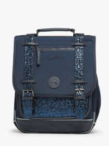 Rugzak Vintage Fantasy 2 Compartimenten Cameleon Blauw vintage fantasy SD39