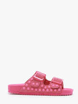 Slippers Uit Leder Colors of california Roze women HCBIO405