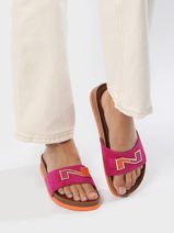 Slippers Uit Leder Nathan baume Roze women 241N70-vue-porte