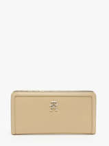 Portefeuille Tommy hilfiger Beige th monotype AW16210