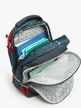 Rugzak 2 Compartimenten Cameleon Blauw actual SD45-vue-porte