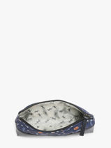Pennenzak Kind 1 Compartiment Cameleon Blauw retro TROU-vue-porte
