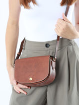Longchamp Epure Cross bodytas Bruin-vue-porte