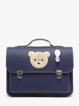 Boekentas Teddy Leder Own stuff Blauw preschool 14TEDDY