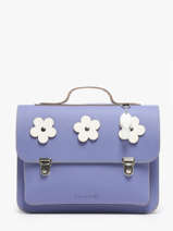 Boekentas Flowers Leder Own stuff Violet preschool 14FLOW