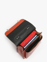 Boekentas Pingu�n Leder Own stuff Rood preschool 14PING-vue-porte