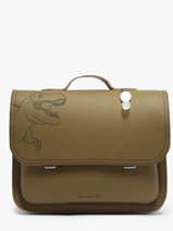 Boekentas Dino Leder Own stuff Groen primary 47DINO